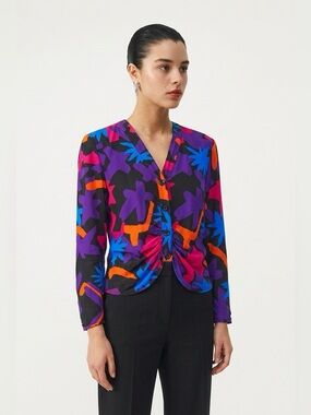 Vintage IB Diffusion ruched blouse